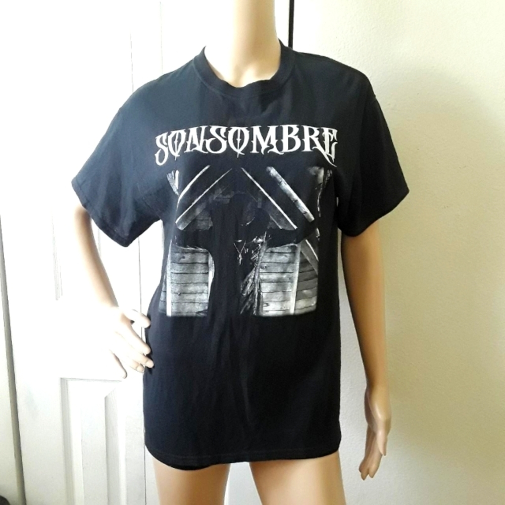 Sonsombre "Stay Goth" Black Graphic T-Shirt W/Guitar Pick and Sticker